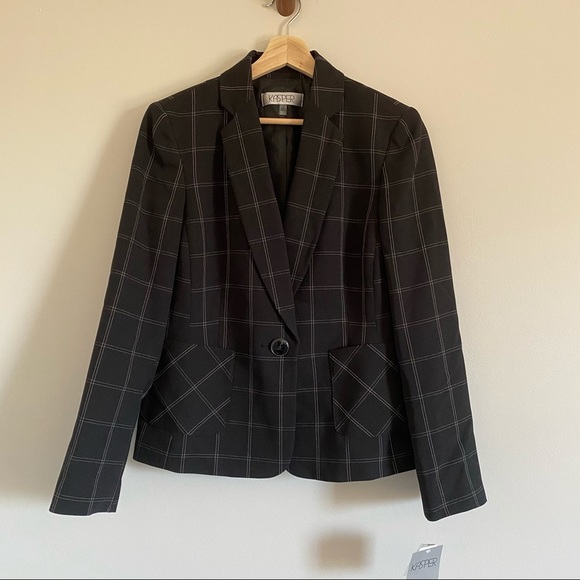 Kasper Windowpane Plaid Blazer - Picture 1 of 4